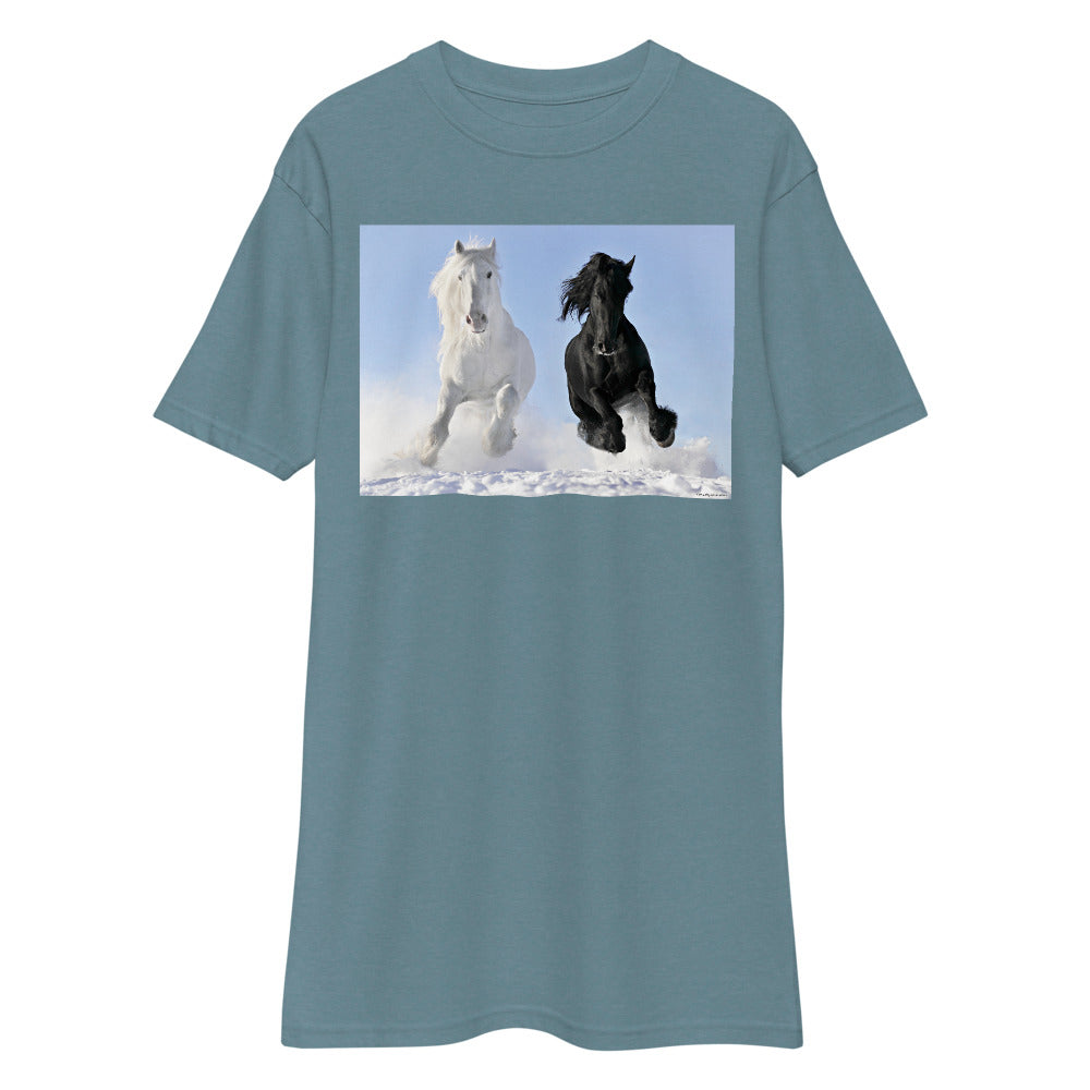 Premium Heavyweight Tee - Stallions Flying