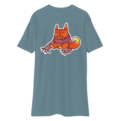 Premium Heavyweight Tee - Happy Hygge Fox
