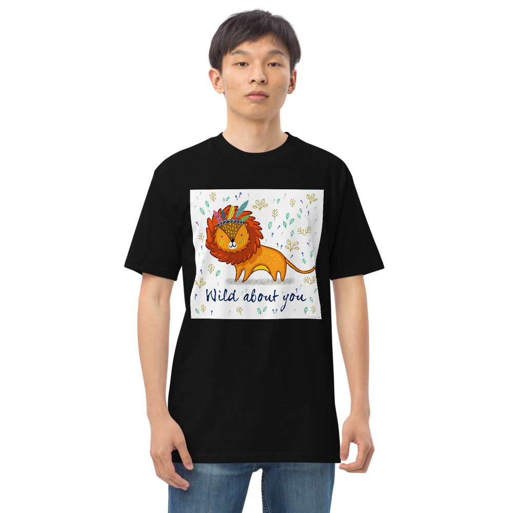Premium Heavyweight Tee - Wild About You Lion
