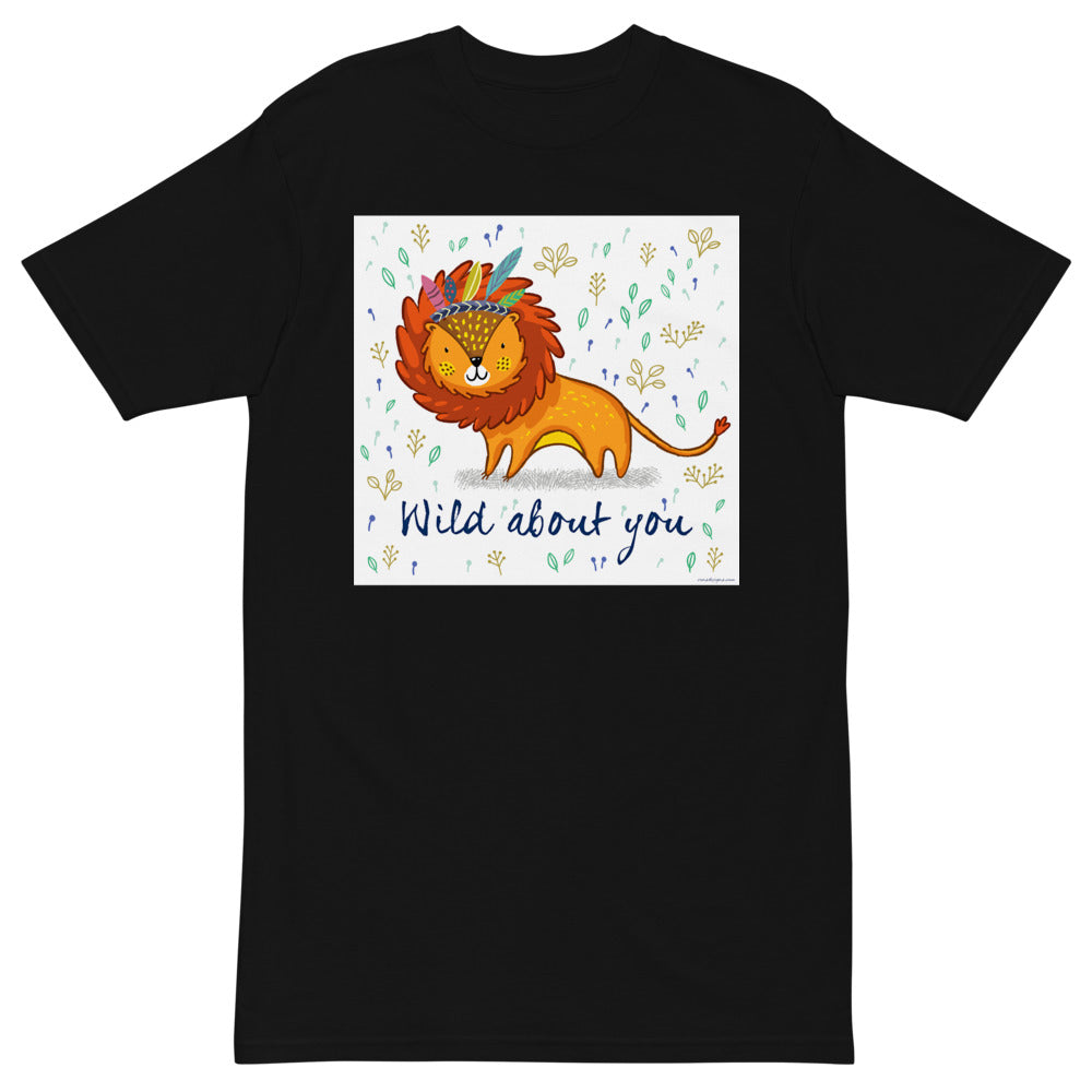 Premium Heavyweight Tee - Wild About You Lion