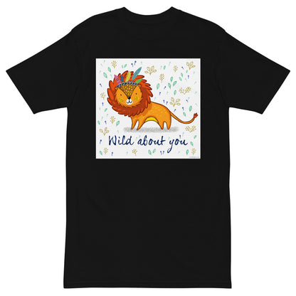 Premium Heavyweight Tee - Wild About You Lion