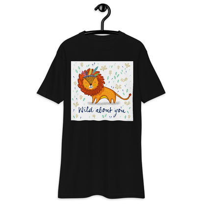 Premium Heavyweight Tee - Wild About You Lion