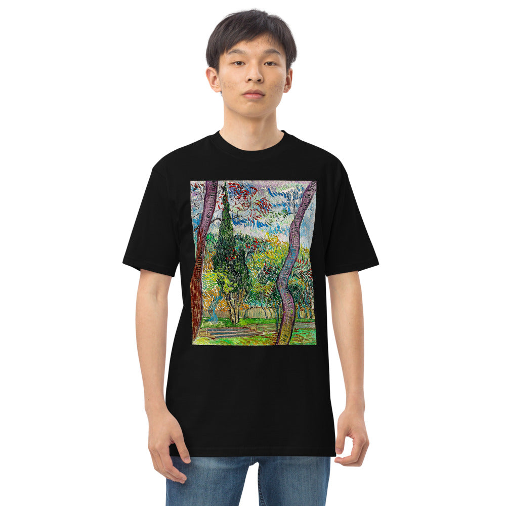 Premium Heavyweight Tee - van Gogh: Park at Saint-Paul Hospital