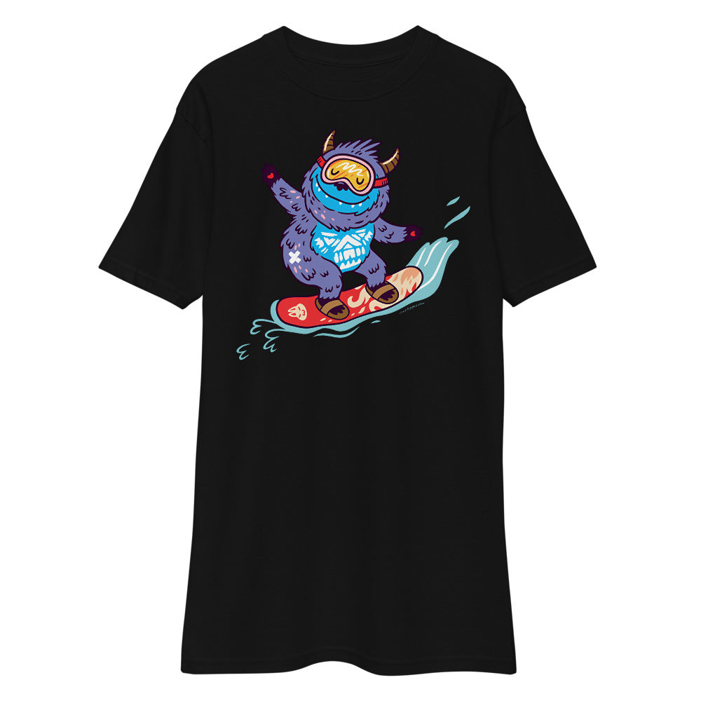 Premium Heavyweight Tee - Yeti Shredding it!