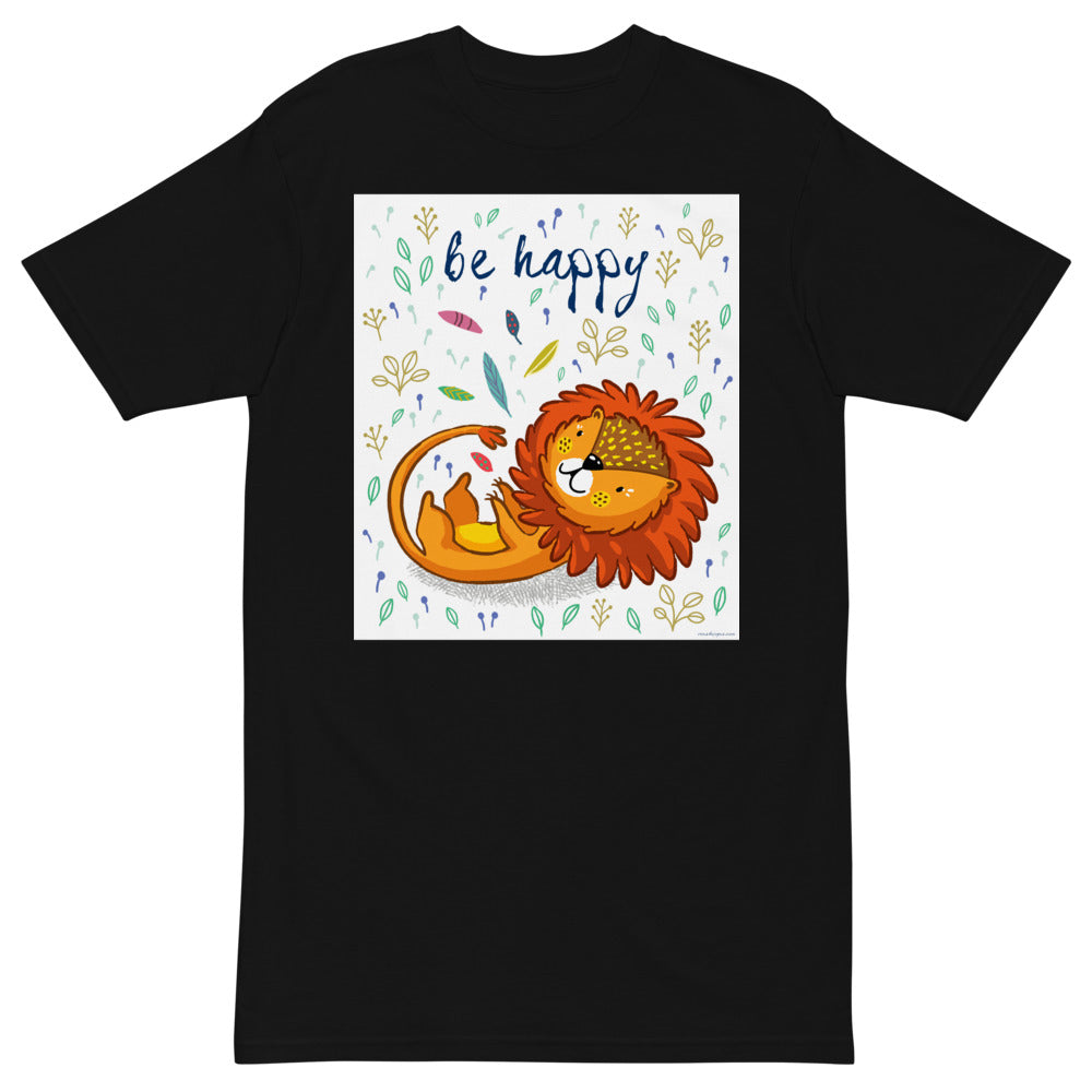 Premium Heavyweight Tee - Be Happy