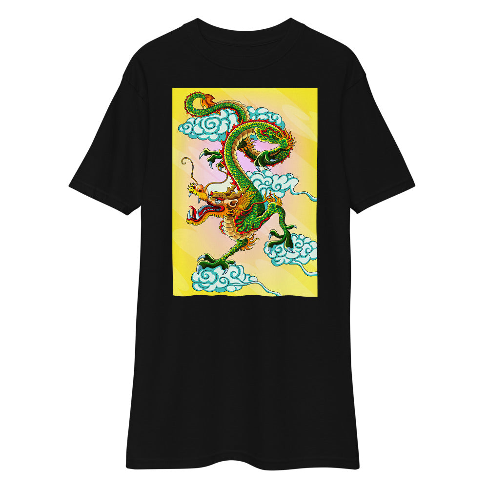Premium Heavyweight Tee - Green Chinese Dragon