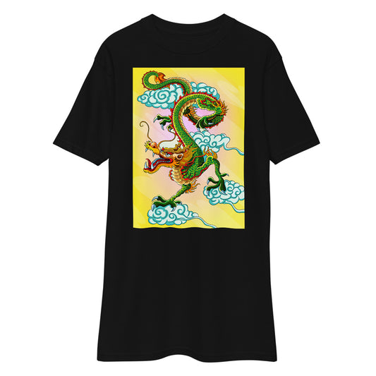 Premium Heavyweight Tee - Green Chinese Dragon