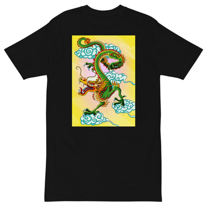 Premium Heavyweight Tee - Green Chinese Dragon