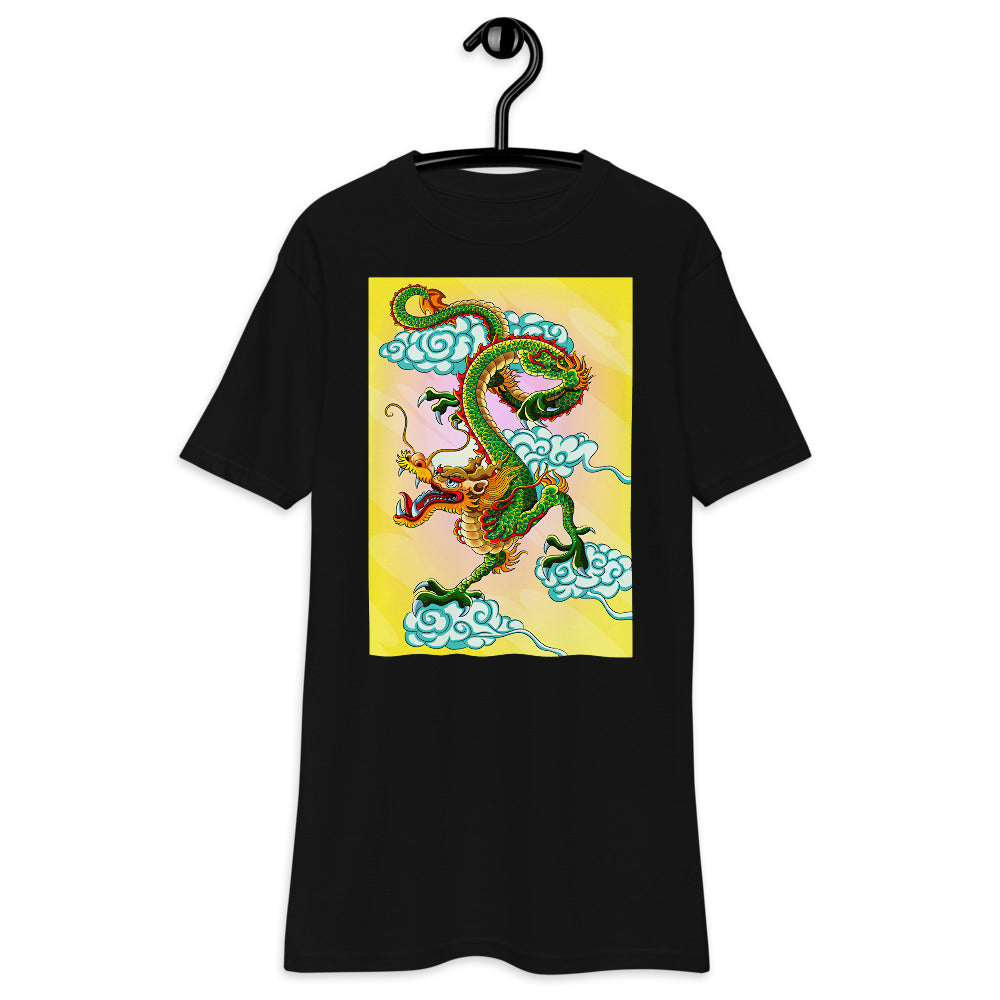 Premium Heavyweight Tee - Green Chinese Dragon