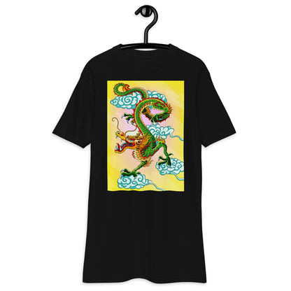Premium Heavyweight Tee - Green Chinese Dragon