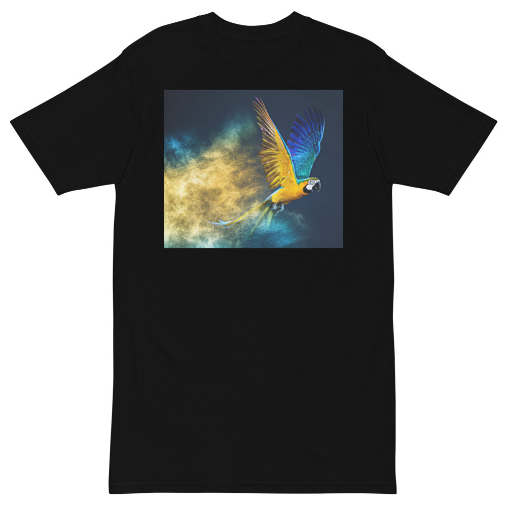 Premium Heavyweight Tee - Macaw Soaring