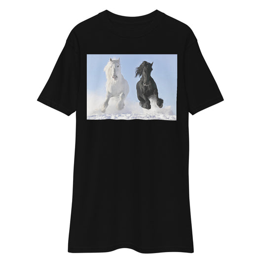 Premium Heavyweight Tee - Stallions Flying
