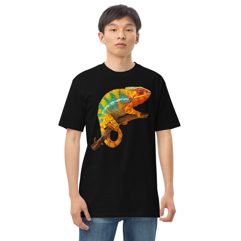 Premium Heavyweight Tee - Yellow & Green? Chameleon