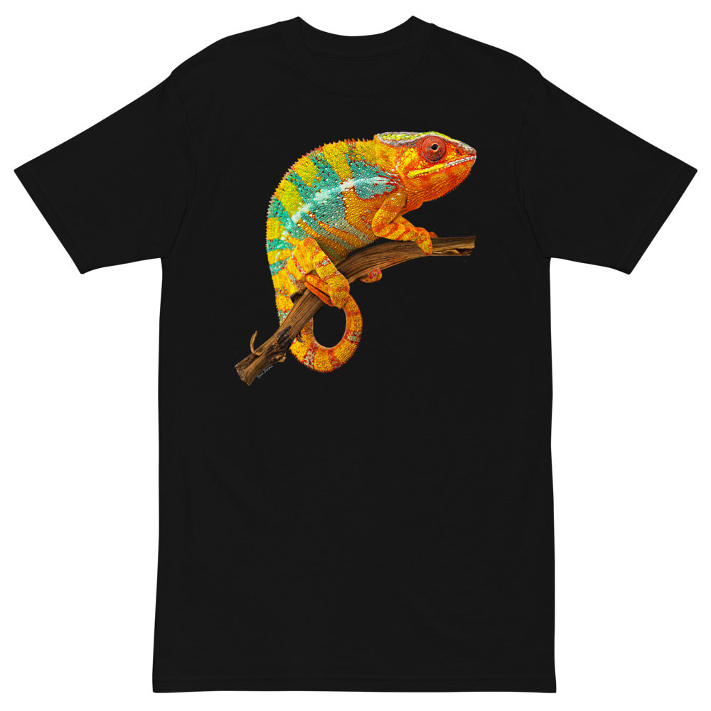 Premium Heavyweight Tee - Yellow & Green? Chameleon