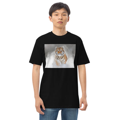 Premium Heavyweight Tee - Snow Tiger