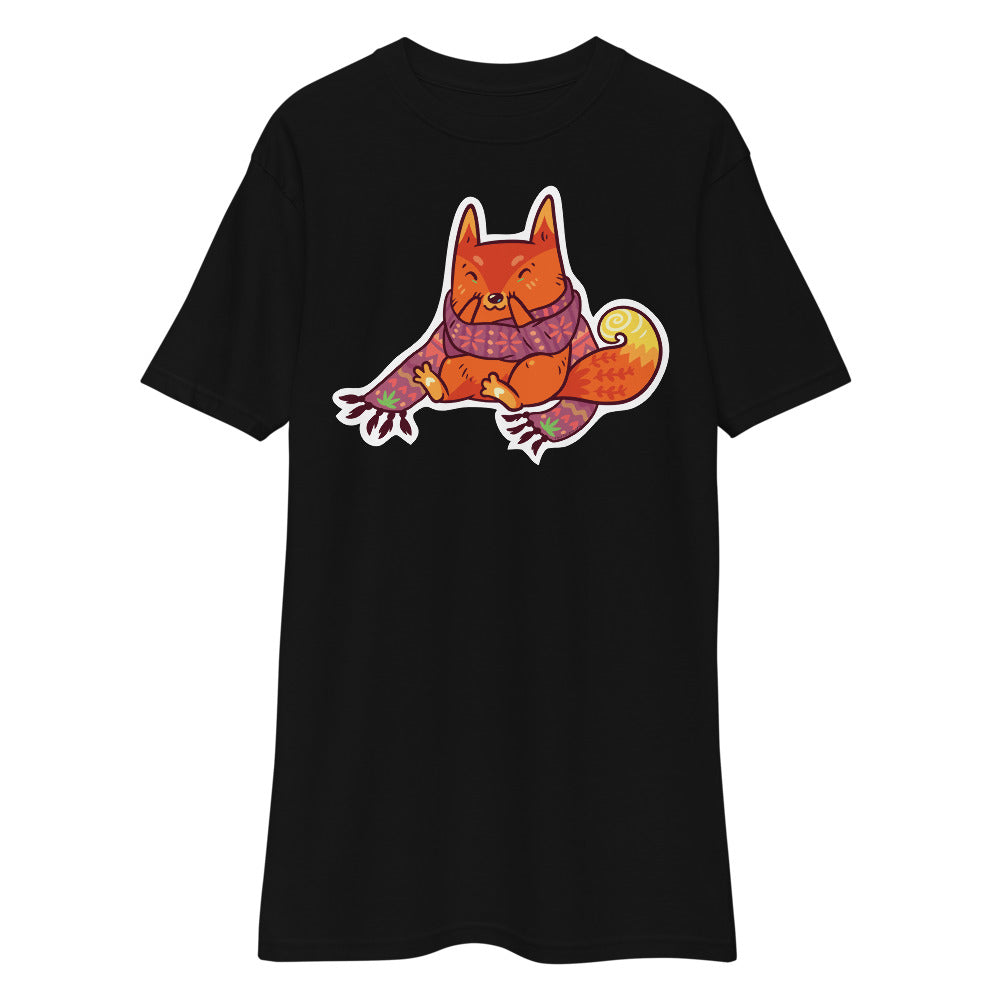 Premium Heavyweight Tee - Happy Hygge Fox