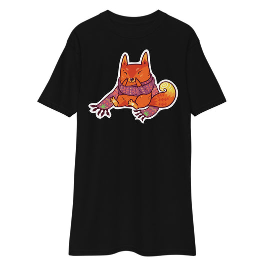Premium Heavyweight Tee - Happy Hygge Fox