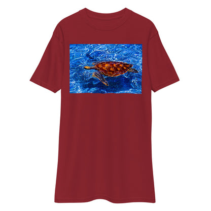 Premium Heavyweight Tee - Sea Turtle in Blue Water