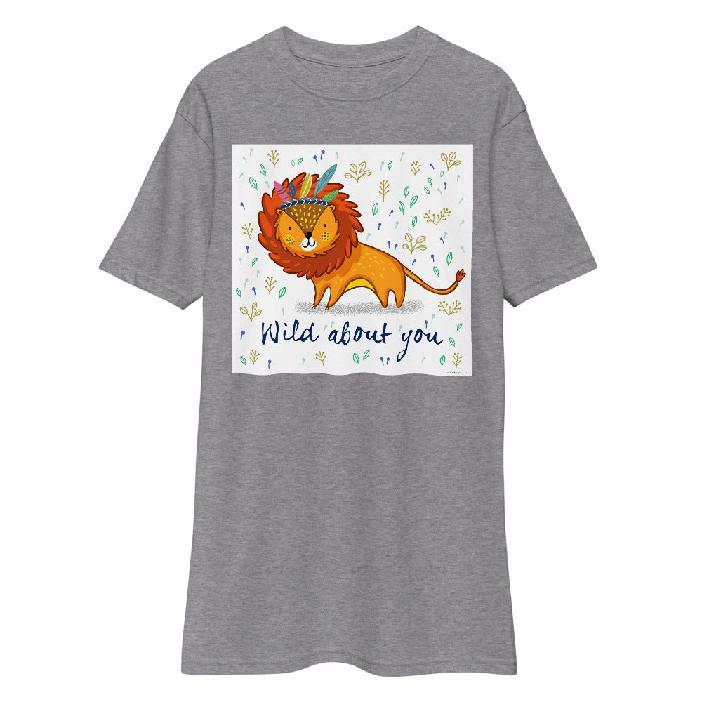 Premium Heavyweight Tee - Wild About You Lion