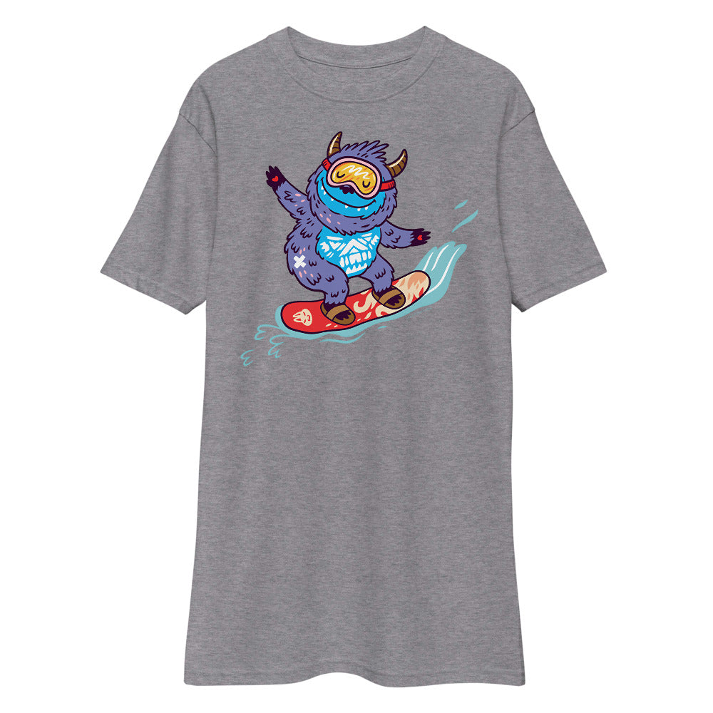 Premium Heavyweight Tee - Yeti Shredding it!