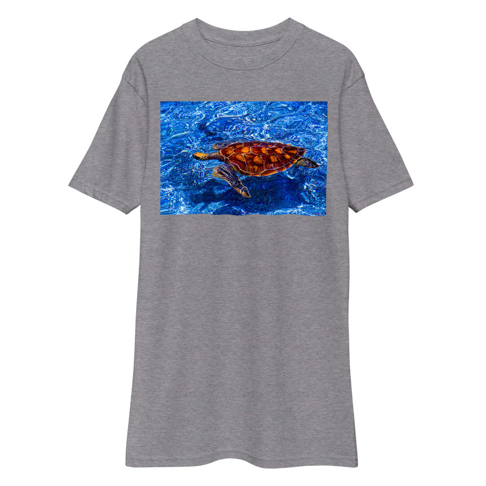 Premium Heavyweight Tee - Sea Turtle in Blue Water