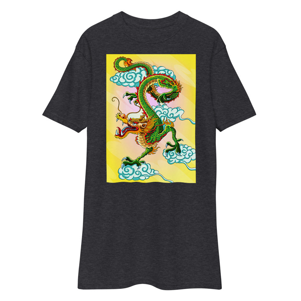 Premium Heavyweight Tee - Green Chinese Dragon