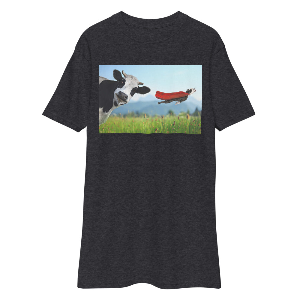 Premium Heavyweight Tee - Cow & Super Dog