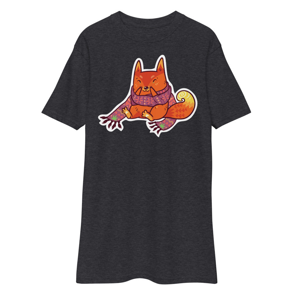 Premium Heavyweight Tee - Happy Hygge Fox