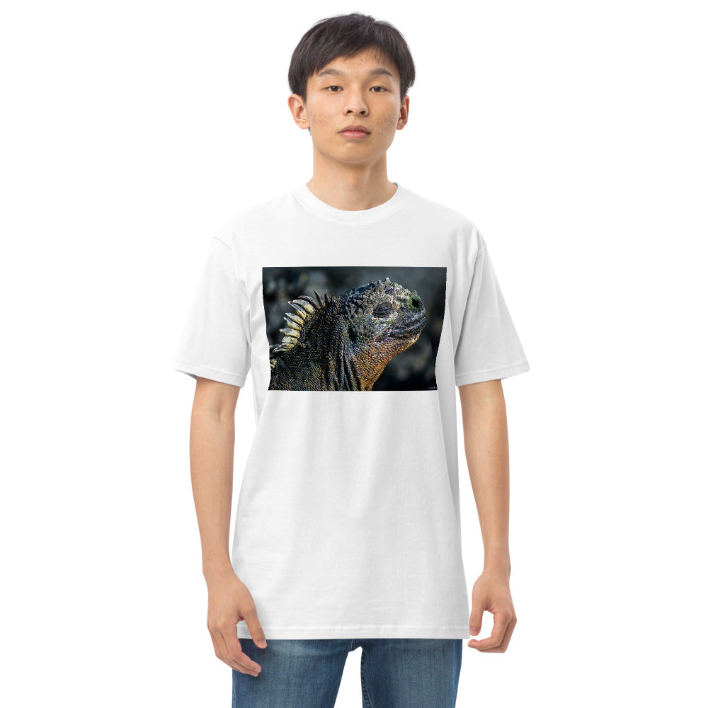 Premium Heavyweight Tee - Godzilla? No. A Galapagos Marine Iguana!