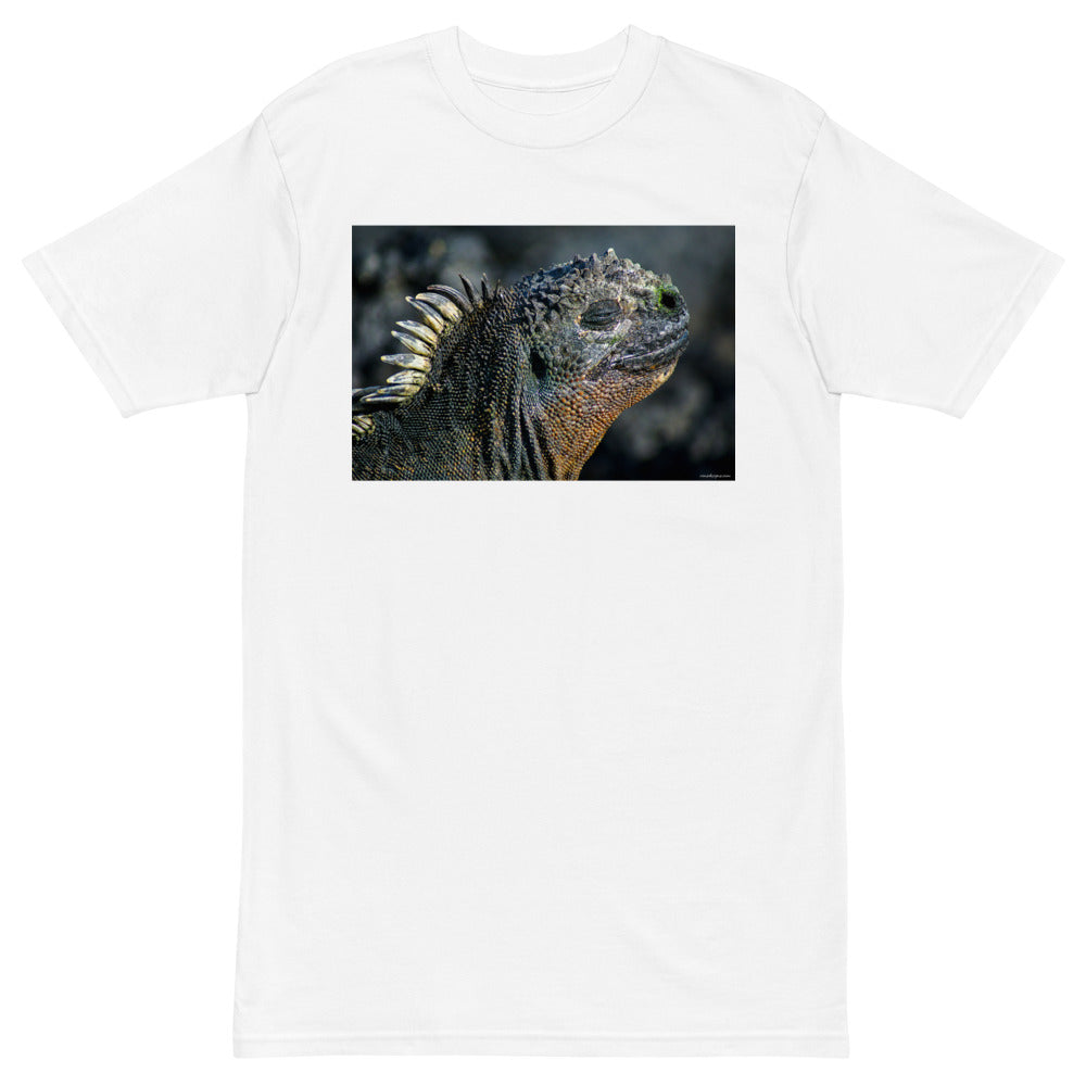 Premium Heavyweight Tee - Godzilla? No. A Galapagos Marine Iguana!