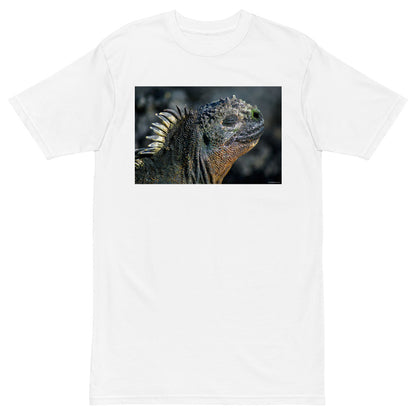Premium Heavyweight Tee - Godzilla? No. A Galapagos Marine Iguana!