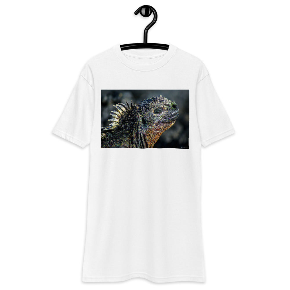 Premium Heavyweight Tee - Godzilla? No. A Galapagos Marine Iguana!