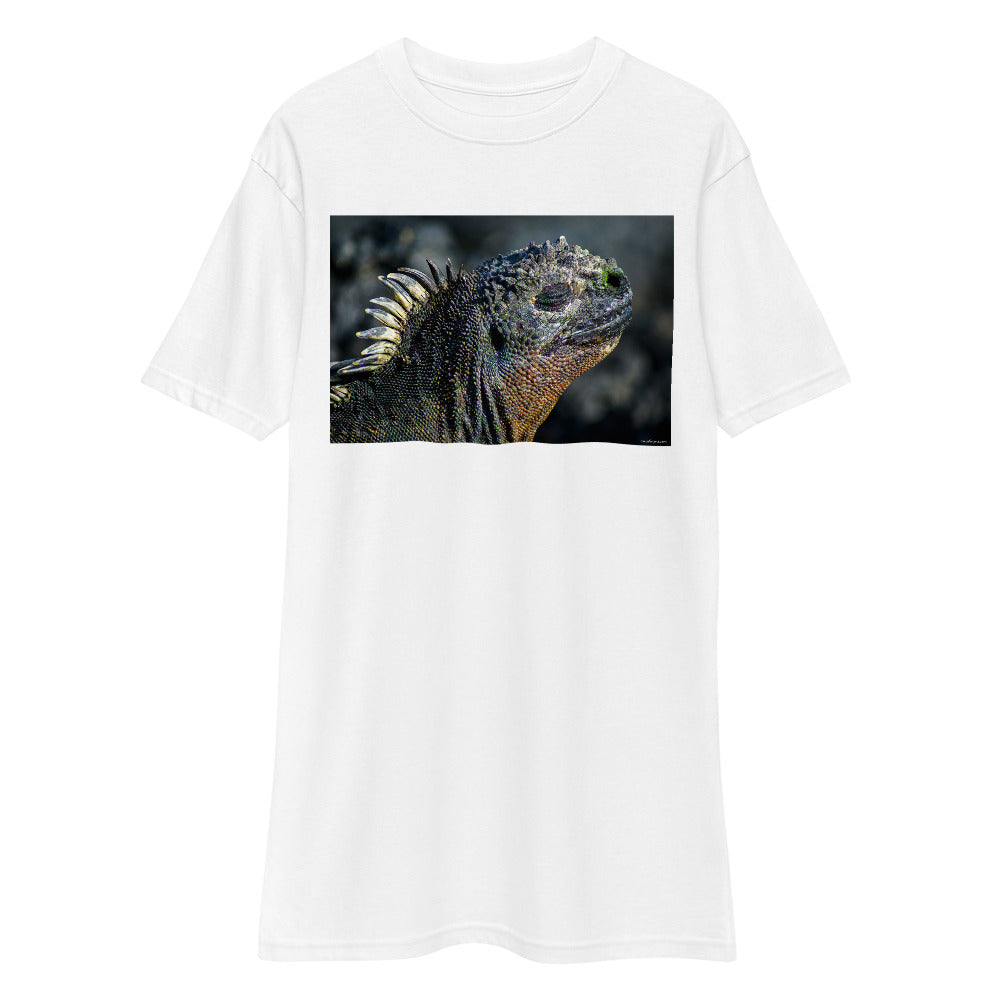 Premium Heavyweight Tee - Godzilla? No. A Galapagos Marine Iguana!