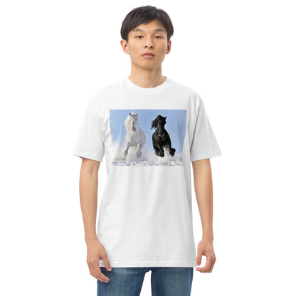 Premium Heavyweight Tee - Stallions Flying