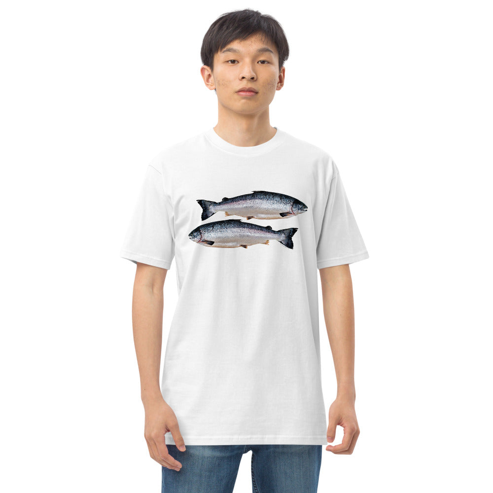 Premium Heavyweight Tee - Two Salmon