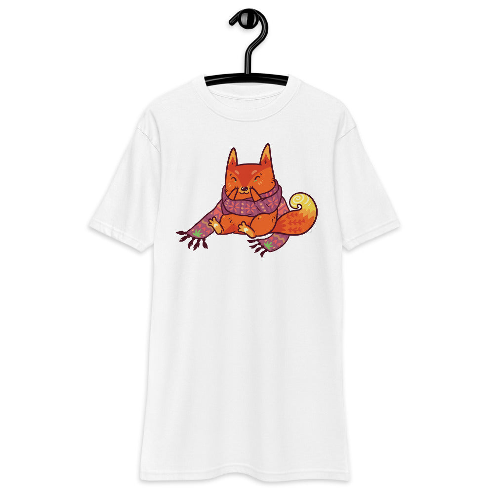 Premium Heavyweight Tee - Happy Hygge Fox