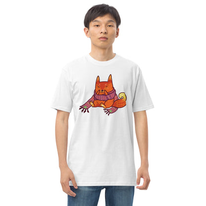 Premium Heavyweight Tee - Happy Hygge Fox