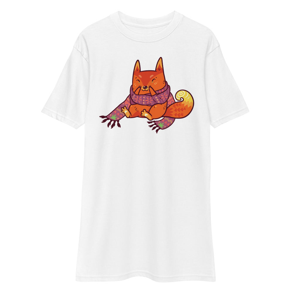Premium Heavyweight Tee - Happy Hygge Fox