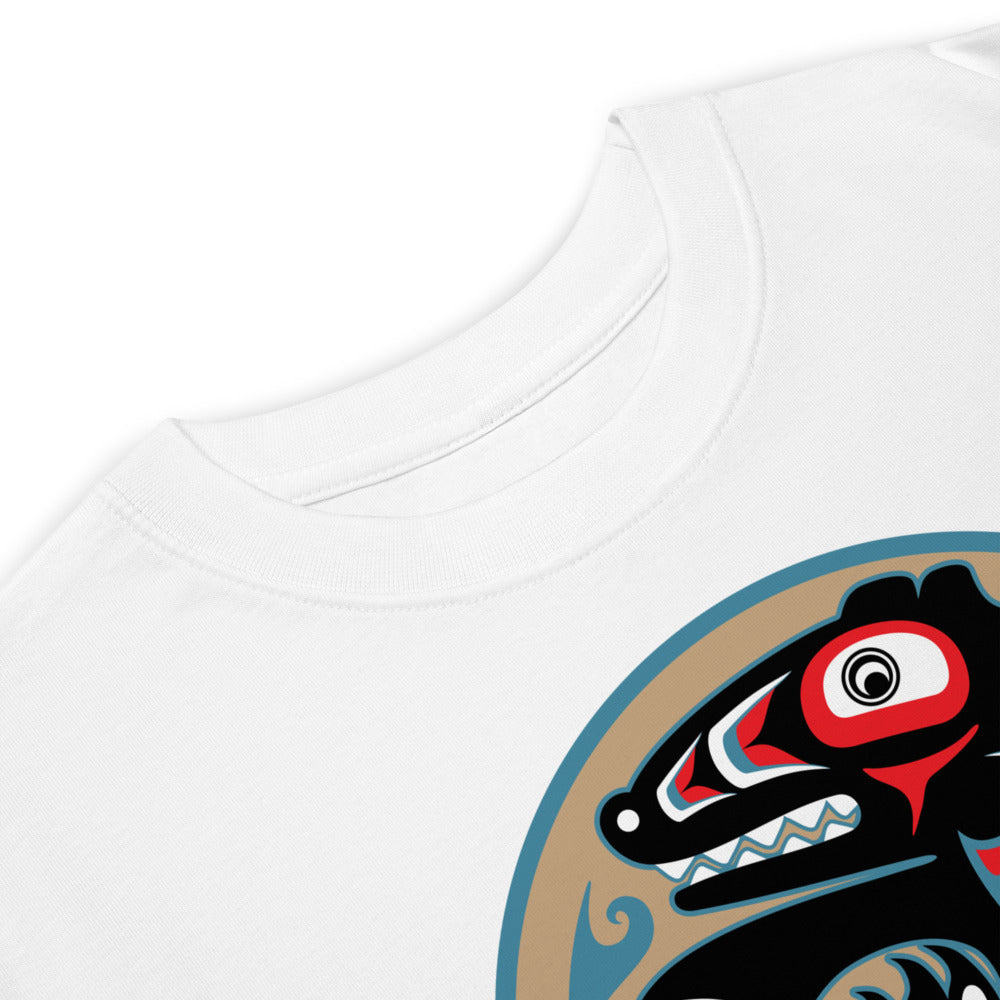 Premium Heavyweight Tee - Bear & Salmon Circle of Life