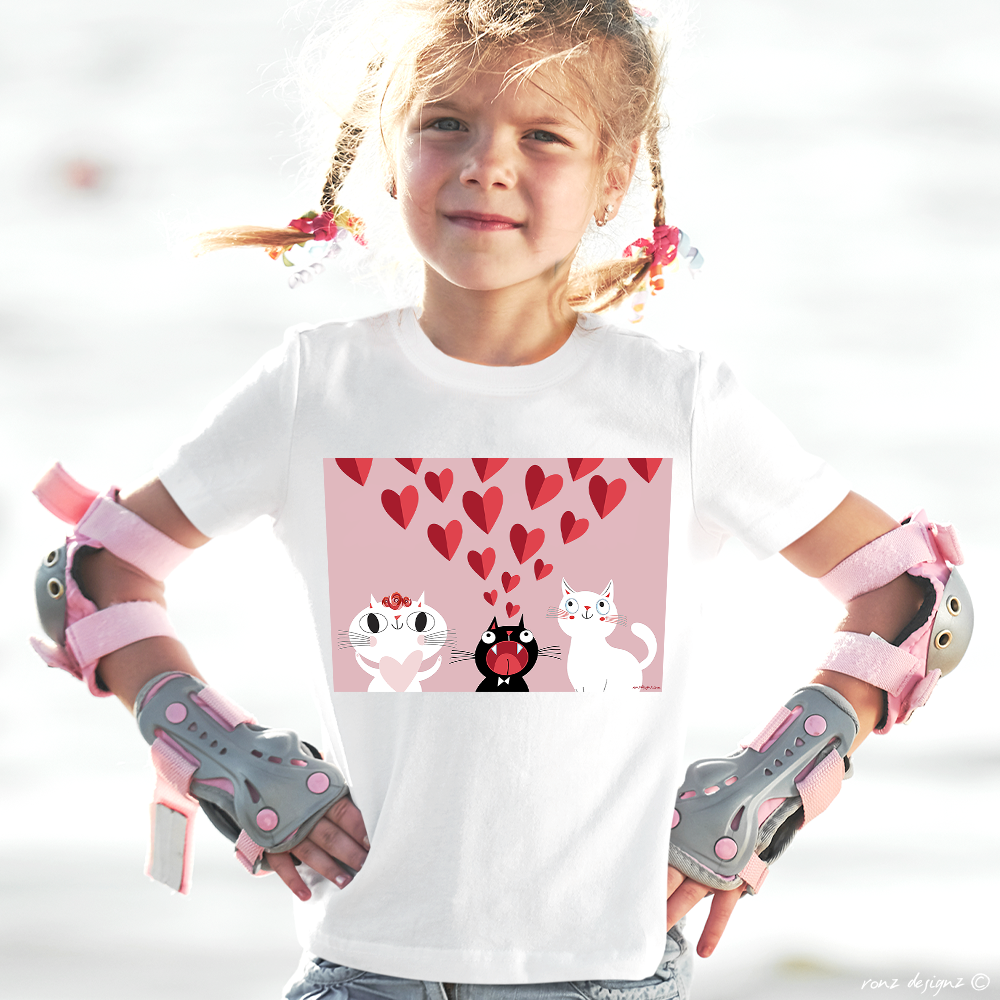 Premium Soft Crew Neck - Pink Love Cats!