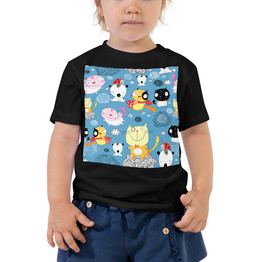 Stylish Jersey Crew Neck - Happy Cats in Clouds - Ronz-Design-Unique-Apparel