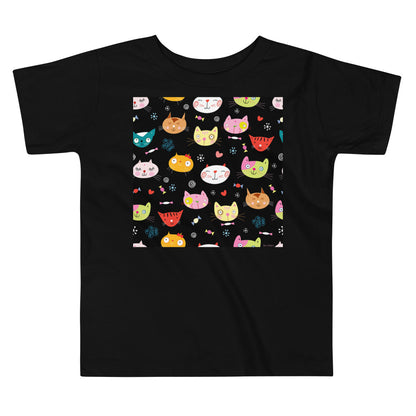 Premium Soft Toddler Tee - Cat Faces