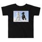 Premium Soft Toddler Tee - Black & White Stallions Flying