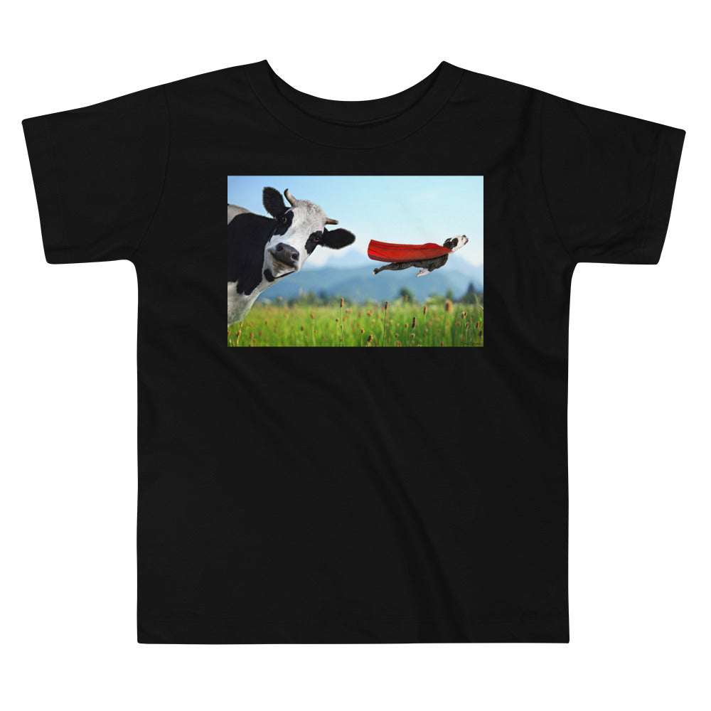 Premium Soft Toddler Tee - Cow & Super Dog