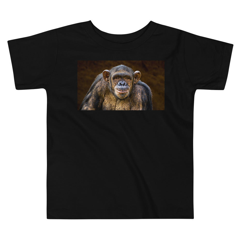 Premium Soft Toddler Tee - Chimpanzee Posing