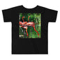 Premium Soft Toddler Tee - Pink Flamingos & Emerald Green Water