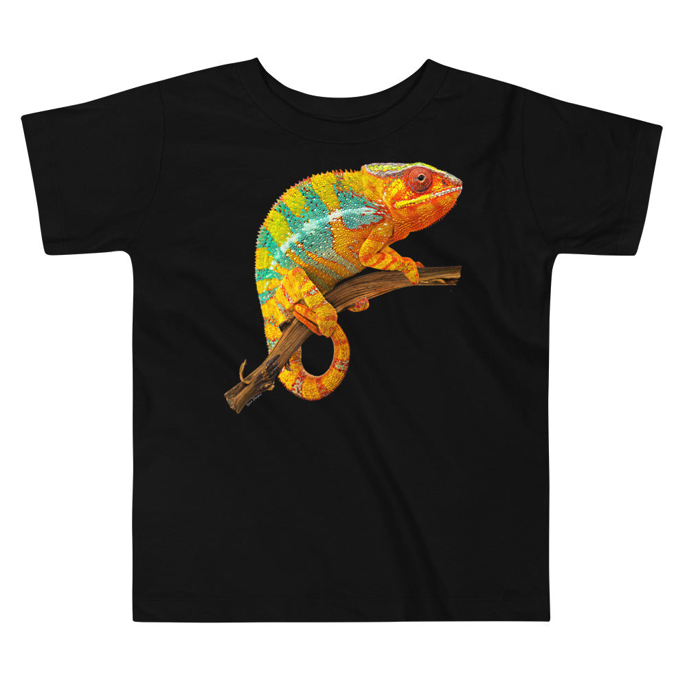 Premium Soft Toddler Tee - Yellow & Green? Chameleon