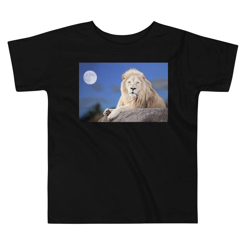 Premium Soft Toddler Tee - Lion in Moonlight