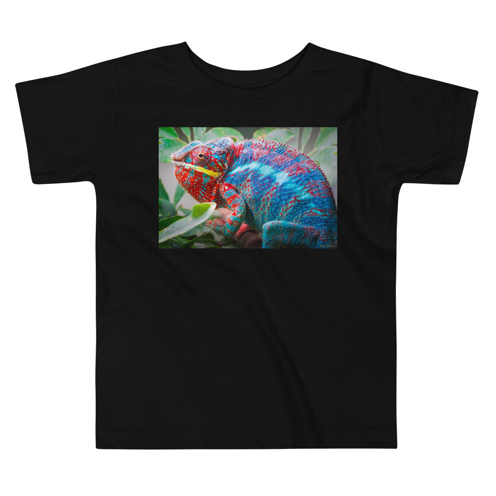 Premium Soft Toddler Tee - Red Blue Yellow Panther Chameleon