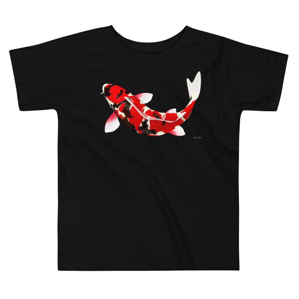 Premium Soft Toddler Tee - Red & Black Koi